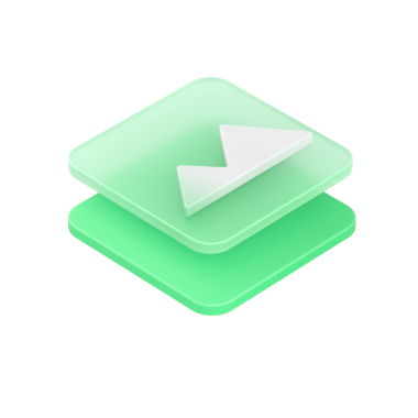 Yeşil bir okun izometrik vektör simgesi