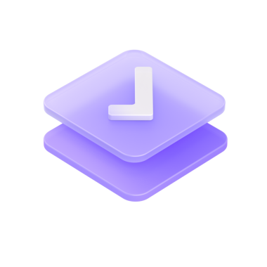 Çizgi film Simgesi Mockup.3D onay kutusu. İşaretle. 3D illüstrasyon. Tik Mark Yuvarlak Köşeli Mor Web Simgesi 3D beyaz arkaplan.