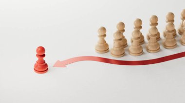 İş konsepti. Beyaz arkaplandaki figür.