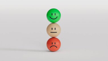 Beyaz arkaplanda 3d ifade oluşturma.