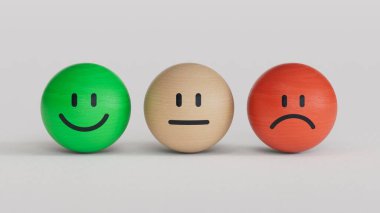 3D görüntüleme. 3D görüntüleme. Üç renkli gülen yüz.