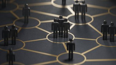 Sosyal medya bağlantısı. 3d oluşturma