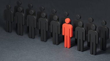 Bir grup insanın 3 boyutlu canlandırması