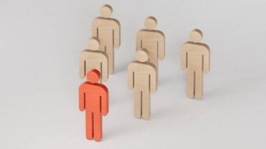 3D tasarım, lider, iş konsepti