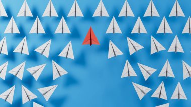 İtalyan bayrağı taşıyan kağıt gemi. 3d oluşturma