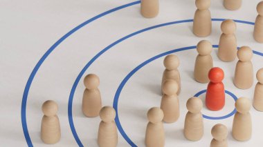 Bir pusula, bir yeteneğin ya da en iyi adayın yönünü gösteriyor. Beyaz arkaplandaki 3D personel ya da asker alımı kavramı.