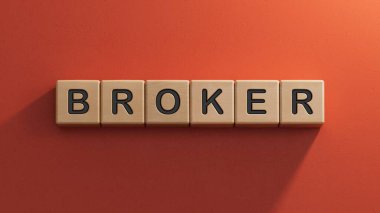 Kelime kırıcı ahşap yapı taşlarından yapılmış. Yeni normal.Ahşap elementlere yakın çekim, İş Konsepti 3D kırmızı arkaplanda canlandırma.