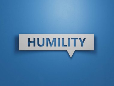 Konuşma baloncuğu ve mesaj. Finansal. Finansman. Minimalist Soyut Tasarım Beyaz Kesim Kağıt 3D ile mavi arka plan.