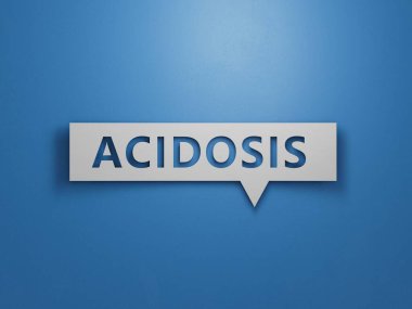 Metin asitli konuşma baloncuğu. Mavi arka planda, beyaz kesimli, minimalist soyut tasarım..