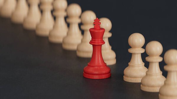 Руководство бизнес-командой с одним человеком, выделяющимся из толпы с мотивационной речью концепт..