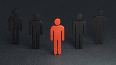 Kırmızı tahta parçası başarı lideri güç takım çalışması stratejisini serbest bıraktı. Potansiyel gelişen rekabetçi iş ortamı arka planı kavramını ortaya çıkardı..