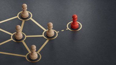 Çevrimiçi ve birbirleriyle iletişim halindeler. İnsanlar arasındaki sosyal bağlantılar. Ekip lideriyle ya da grubun yeni üyesiyle takım iletişimi.