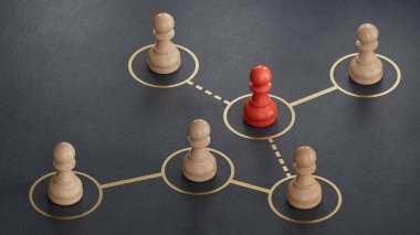 Çevrimiçi ve birbirleriyle iletişim halindeler. İnsanlar arasındaki sosyal bağlantılar. Ekip lideriyle ya da grubun yeni üyesiyle takım iletişimi.