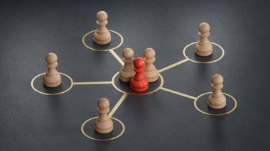 Çevrimiçi ve birbirleriyle iletişim halindeler. İnsanlar arasındaki sosyal bağlantılar. Ekip lideriyle ya da grubun yeni üyesiyle takım iletişimi.