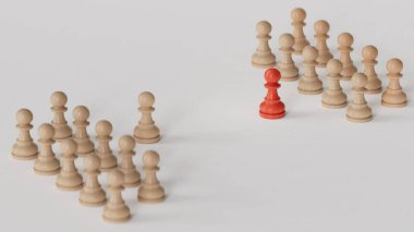 Bir grup çizgi film karakteri - sosyal ağ konsepti - 3D illüstrasyon.lider takım çalışması ve başarılı. Yapımcı ve yapımcı C4D, AI değil..