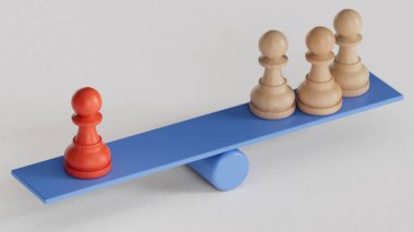 Kızıl Lider, iş konsepti. Ekonomik statü ve sosyal başarı. Yapılandırma ve oluşturma C4D, yapay zeka değil..