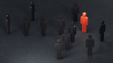 Huni satın almanın 3 boyutlu iltihaplanması. Gelen Pazarlama Konsepti. Kurşunların siyah arkaplanda 3D satış aracına dönüştürülmesi.