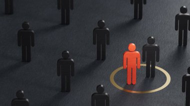 Reden kalp şeklindeki iki kırmızı ahşap parçanın üç boyutlu çizimi. Etrafındaki diğer ahşap parçalar da siyah arka planda..