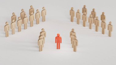 Satranç tahtası kavramları üzerinde Kral Satranç Lider takım 3D 'nin meydan okuması beyaz arka planda canlandırma.