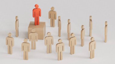 Satranç taşları, zenginlik büyümesi ve kariyer başarısı, başarı, ekonomik statü ve sosyal başarı beyaz arka planda canlandırılan 3D.