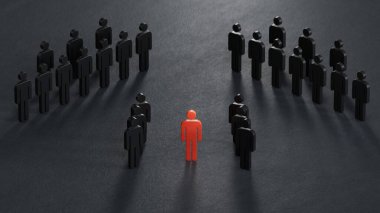 Satranç tahtası kavramları üzerinde Kral Satranç Lider takım 3D 'nin siyah arka planda oluşturduğu rekabet mücadelesi.