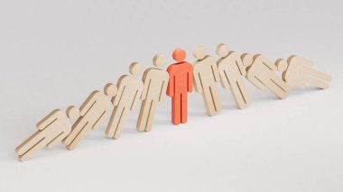 Üç boyutlu insan tasviri ayakta ve düşüyor. Düşmek ayakta durmamızı sağlar. Beyaz arka planda kötü etki, hastalık ve 3D sağlık düşüncesi.