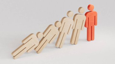 Üç boyutlu insan tasviri ayakta ve düşüyor. Düşmek ayakta durmamızı sağlar. Beyaz arka planda kötü etki, hastalık ve 3D sağlık düşüncesi.