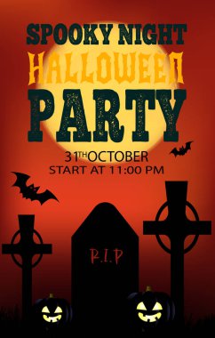  Cadılar Bayramı partisi davetiyeleri veya el yazısıyla geleneksel semboller içeren tebrik kartları. Mezar plakası, çapraz ve dolunay. 2023