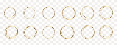 Elle çizilmiş altın çember çizim seti. Çember çerçeve hazır. Yuvarlak çerçeve. Geometrik çizgi çember tasarımı çerçeveleri. Yuvarlak şekilli sınırlar. El çizimi çember çizimi ayarlandı.