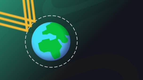 オゾン層を有する地球 ループ — ストック動画