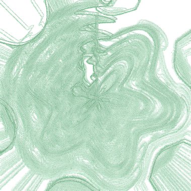  yuvarlak ve noktalı koyu deniz yeşili, toz mavi ve beyaz desen