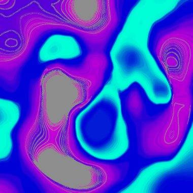 Küpler, titrek, belirsiz ve bir sürü renkli desen 