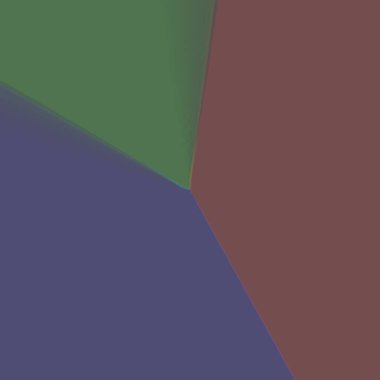 Güzel sisli, dalgalı ve eğimli koyu mavi, loş gri ve koyu yeşil şekiller güzel duvarın üzerinde süzülüyor.