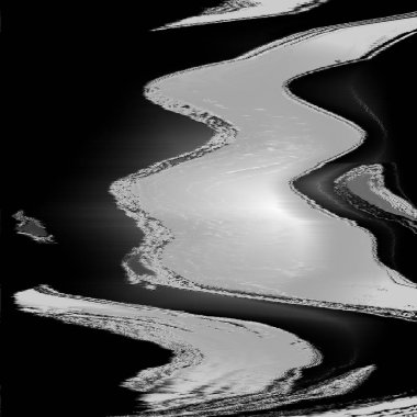 Kare tıkanık, sisli, dalgalı, eğimli ve esintili siyah beyaz duman güzel zemin üzerinde soyut tasarım