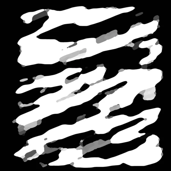 Векторні Чорно Білі Мазки Пензлем Рука Намальована Абстрактними Мазками Пензля — стокове фото