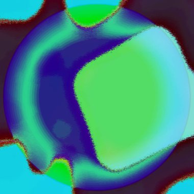 Boise Gorili Ronald, toplar atomik, bulanık, gradyan ve rüzgarlı çok renkli 