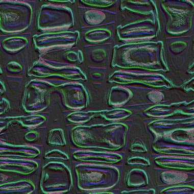 Ruhları, küresel atomları, birbirine benzeyen, gradyan, bulanık, titrek, esintili ve kabartmalı renkleri izler. 