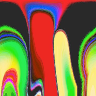 Gin Beacon, küresel atomlar birbirine benziyor, gradyan, yuvarlak ve sisli çok renkli şekiller güzel duvarın üzerinde süzülüyor.