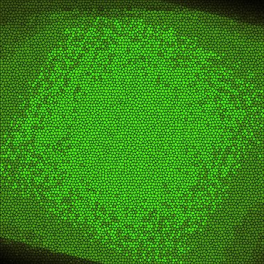 Görülmüş Görenler, küresel atomlar birbirine benziyor, bulanık, rüzgarlı, eğimli, titrek ve noktalı orman yeşili çizimler masum Beyaz zemin üzerinde süzülüyor