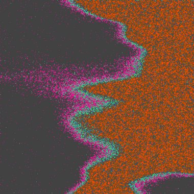 Gradyan, dalgalı, pikselli ve ince renkli şekiller. 