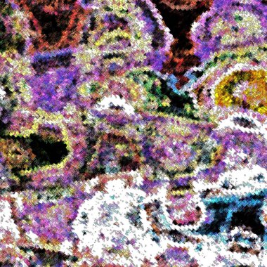 Estonya Organize McKinney, sallantılı çok renkli şekilleri güzel zemin üzerinde süzülürken göster