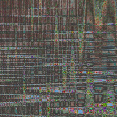 Logitech, Extruded bloklar, gradyan ve bulanık çok renkli çizimler düz duvarda