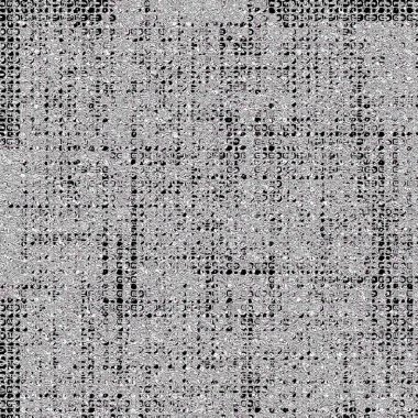 Mi Anger, Pixelate, rüzgarlı, sisli, gradyan, mozaik fayanslar ve yağlı siyah beyaz şekiller masum duvarlara