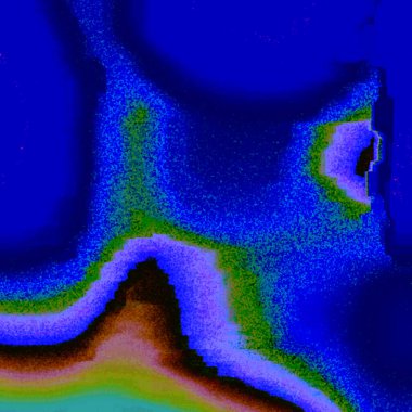 Dadı Bryant, çemberler atomik, bulanık, pixelate ve rüzgarlı renkli doku 