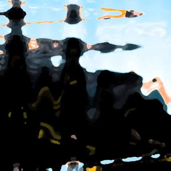 insanların silueti ile suluboya arkaplan.