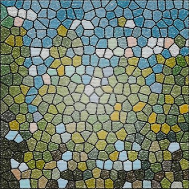 Bir vitrinin soyut mozaik arkaplanı