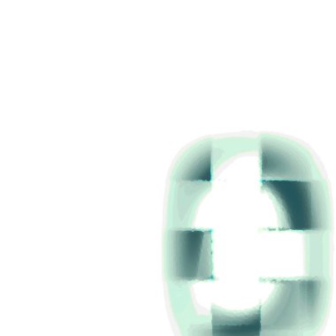 Mavi arkaplan ile beyaz arkaplanda bir çapraz