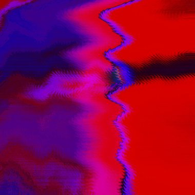 Bir derenin kırmızı ve mavi soyut resmi