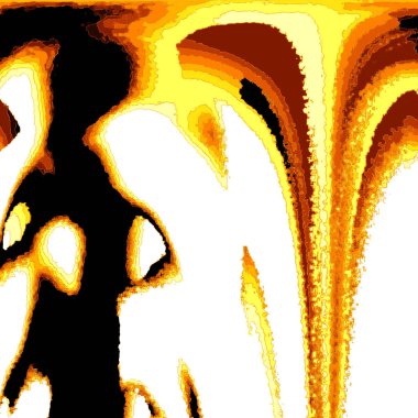 Sarı ve siyah arkaplan önünde duran bir kişi.