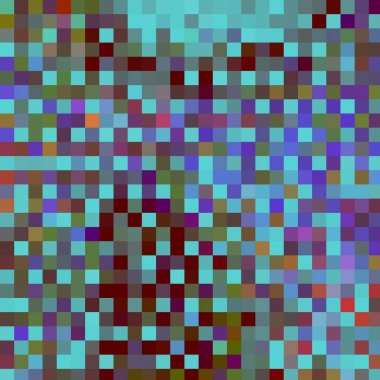 Kırmızı ve beyaz saati olan mavi ve siyah kareli bir arkaplan